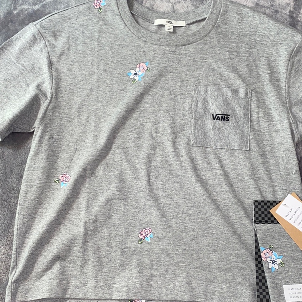 Floral vans tee